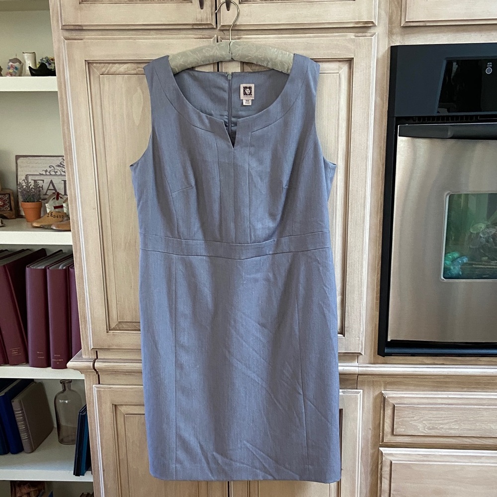 Anne Klein Gray Dress sz 14 W